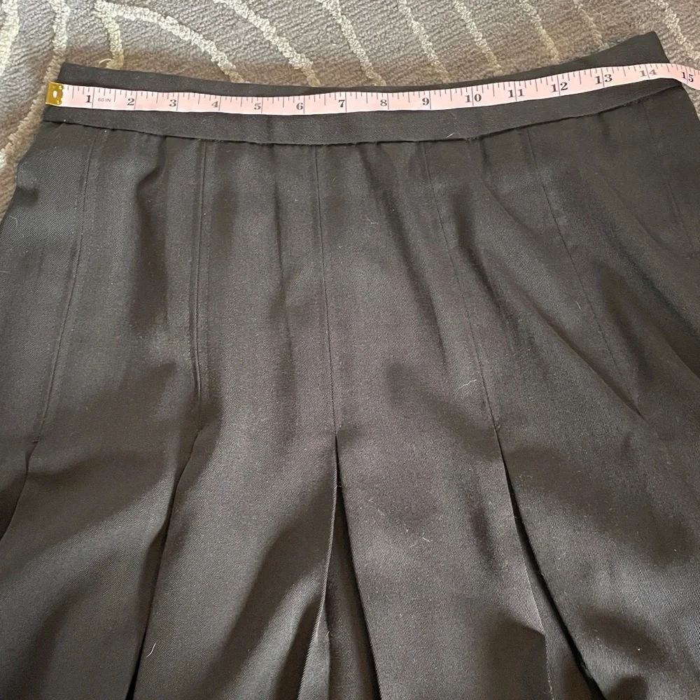 Vintage Lady Sansabelt Black‎ Pleated Midi Skirt Size Medium